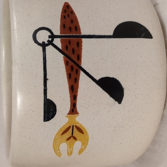 West Bend Bean Pot MCM Stoneware  Ceramic With Lid Vtg Mid-Century 60s Kitsch - Picture 3 of 12